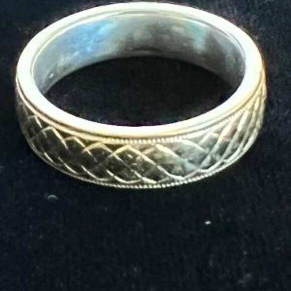 FC Mens 925/1/10 10kt Band - Picture 2 of 4